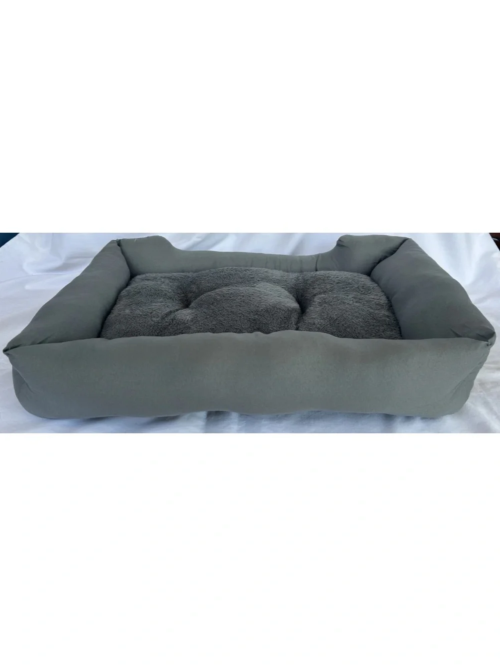Modern threads gray plush
